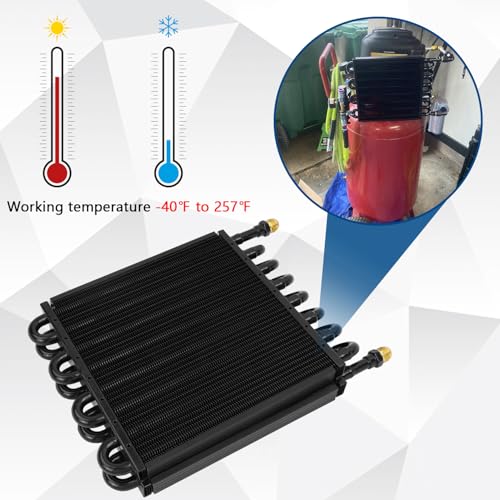 16 Pass Universal Transmission Oil Cooler Kit - color: black