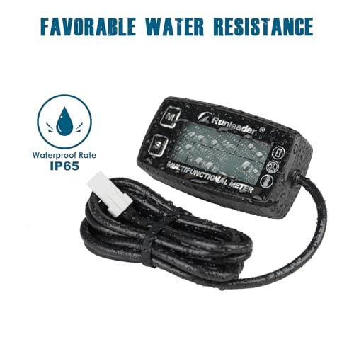 Runleader Digital Tach Hour Meter Engine Temperature Gauge RL-HM035A-TS002 - size: RL-HM035A-TS002