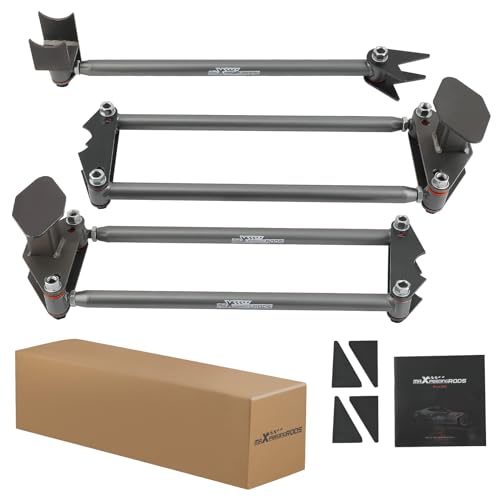 maXpeedingrods Parallel 4 Link Kit W/Panhard Bar, Universal Suspension Links For Trucks Classic Cars Rat Rods Hot Rods, Silver Gray - color: Silver Gray