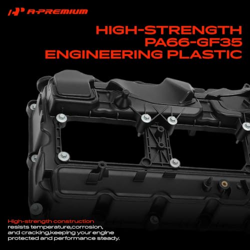 A-Premium Engine Valve Cover, with Gasket & Bolts, Compatible with BMW F80 F82 F83 F87 Series, M2 2019-2021, M3 2015-2018, M4 2015-2020, N55 L6 3.0L Turbo, Replace # 11127846359