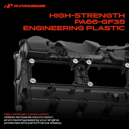 A-Premium Engine Valve Cover, with Gasket & Bolts, Compatible with BMW F80 F82 F83 F87 Series, M2 2019-2021, M3 2015-2018, M4 2015-2020, N55 L6 3.0L Turbo, Replace # 11127846359