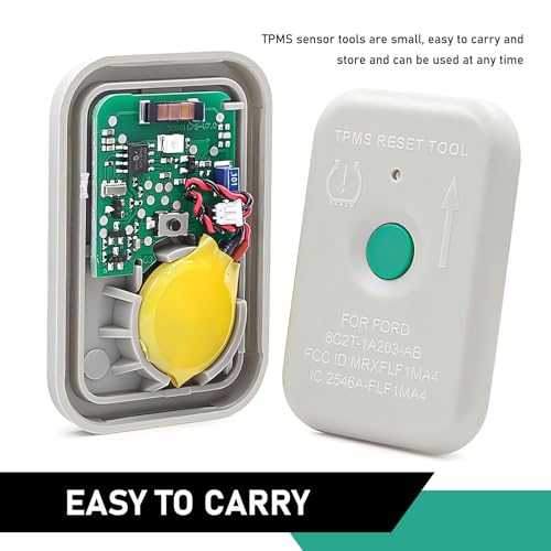 1 PCS Automotive Tire Pressure Resetter, TPMS Reset Sensor Fault Diagnosis Programming Training Tool, OEM Part Number 8C2T-1A203-AB, Compatible with Ford Lincoln and Mazda Series Models (White)