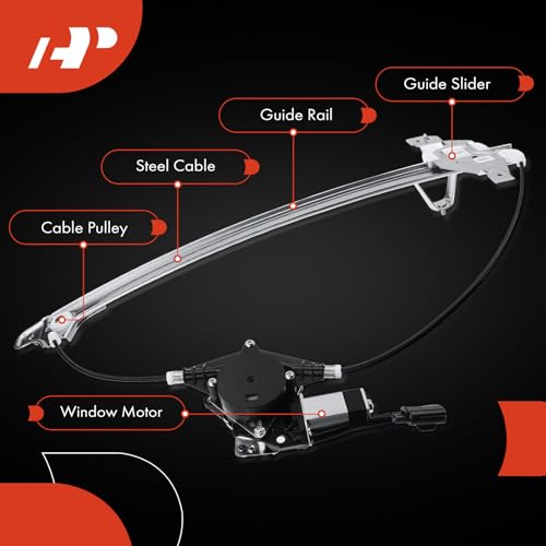 A-Premium Rear Driver Side Power Window Regulator with Motor (2-Pin) - style: Rear Driver Side (LH)
