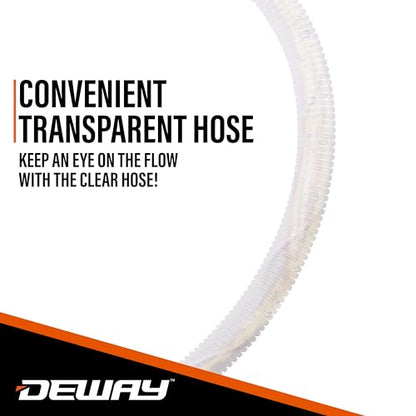 Deway Stick Fuel Pump, Basic Hands-Free, 51in Clear Hose, 4-AA, 3.2 GPM - style: Basic No Auto-Stop