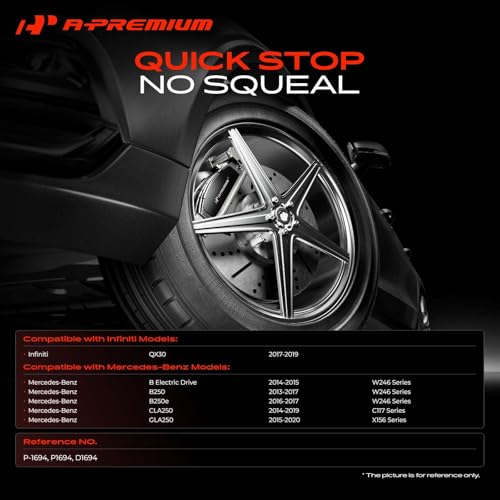 A-Premium Front Ceramic Brake Pads Compatible with Mercedes-Benz