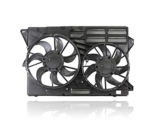 Dual Radiator and Condenser Fan Assembly - Pacific Best Inc. Compatible/Replacement for FO3115206 11-15 Ford Explorer, 16-19 Explorer-Police 3.5L-Turbo, 16-18 Explorer 2.3L