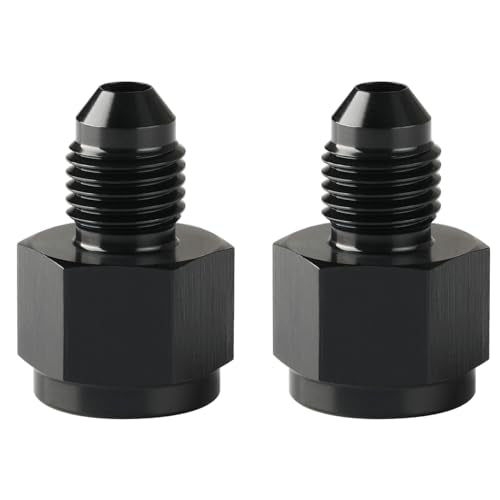 1/8 NPT Female to 3AN Male Flare Expander Fitting Adapter Aluminum Black, Pack of 2 - color: Black - 2pcs, size: 1/8 NPT Female to 3AN Male