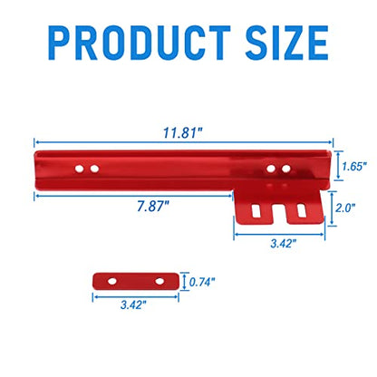JDMSPEED Universal Red Front Bumper License Plate Mount Bracket Relocator Holder Bar - color: Red