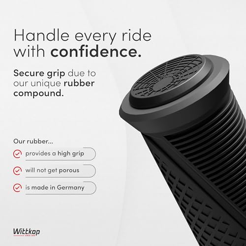 Wittkop Bike Grips With Innovative 3-Zone Design Made in Germany - Ergonomic Non-Slip Comfort and EFC Zones for Optimized Grip & Comfort - Handlebar - style: Sport