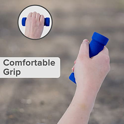 AlveyTech Handlebar Foam Grip Set - Replacement Hand Grips for Razor, Radio Flyer, Kids Kick Scooter, ATV, E-Bicycle, Electric Folding Scooters, Mountain Mini Bike Parts, fits Any 9/16" Bore Handle - color: Blue