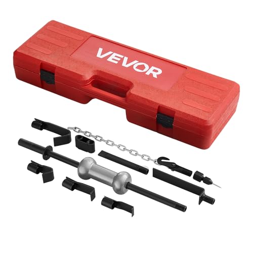 VEVOR Dent Puller Kit, 13-in-1 Slide Hammer Dent Removal Kit, Heavy-Duty Auto Body Truck Repair Automotive Damage Remover Tool Repair Frame with Carrying Case, Extension Rod, Non-Slip Handle - size: 13-in-1
