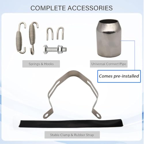 Motorcycle Slip On Muffler,1.5-2" Carbon Fiber Unversal Slip on Silencers