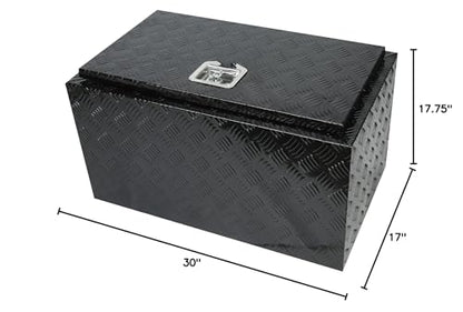 30"Underbody Truck Box,Heavy Duty Aluminum Tool Truck Bottom Box - color: black, size: 30" x 17" x 18"