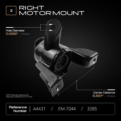 3PCS Engine Motor & Transmission Mount Set Compatible with Ford Fusion 2.5L 2010-2012 / Mercury Milan 2.5L 2010-2011 with Automatic Transmission Mount for A4431 A5556 A5740 3285 3216 3366 - size: 2010-2012 Fusion 2.5L