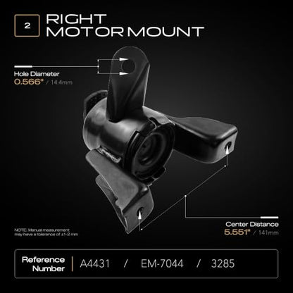3PCS Engine Motor & Transmission Mount Set Compatible with Ford Fusion 2.5L 2010-2012 / Mercury Milan 2.5L 2010-2011 with Automatic Transmission Mount for A4431 A5556 A5740 3285 3216 3366 - size: 2010-2012 Fusion 2.5L