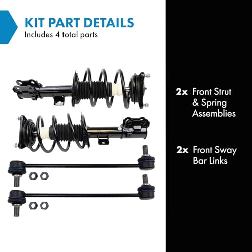 TRQ Front Suspension Kit Complete Strut & Coil Spring Assembly Sway Bar - style: SCA31096