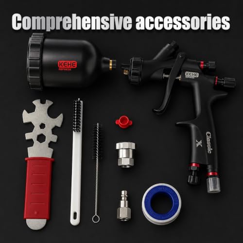 Classic X LVLP Spray Gun, Ultra-Precision Paint Gun for Automotive,Furniture and DIY Projects,Air Paint Sprayer Starter Kit - size: Starter Kit