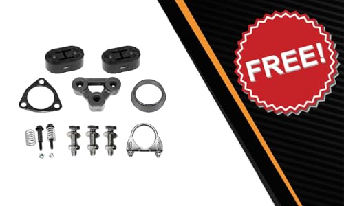 Exhaust Resonator Muffler System Kit Compatible with Acura EL 2001-2003 1.7L | Stainless Steel | Northeastern Exhaust | Includes Gaskets, Clamp, Hangers and Bolt Kit | Direct-Fit Replacement