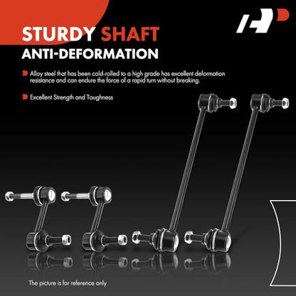 A-Premium Front & Rear Sway Bar Link Stabilizer Bar End Link Kit