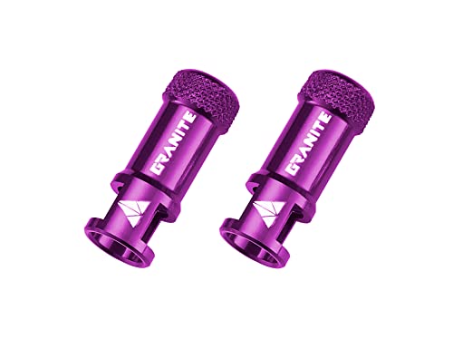 Granite Juicy Nipples Presta Valve Core Remover Caps (Purple) - color: Purple