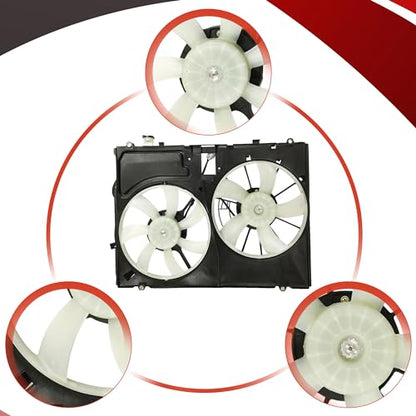PartsFlow Radiator Engine Cooling Fan Assembly Compatible with 2004 2005 Toyota Sienna 620-553 163630A130 - color: For Toyota Camry