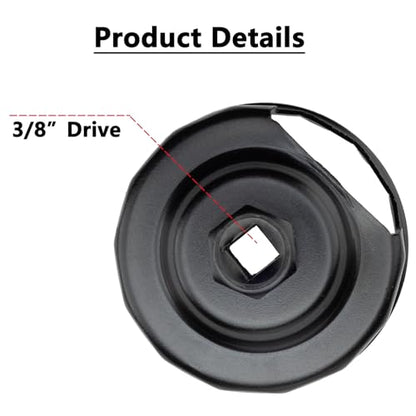 Sturdy Oil Filter Wrench,76mm 14flutes Oil Filter Cap Removal Tool Socket,Fit for 1984-2021 Harley Spin-On Oil Filters (Except '15-Later Xg)