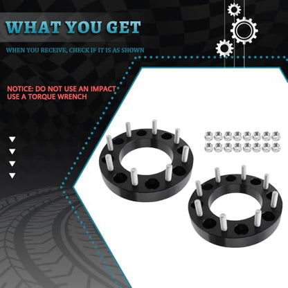 IRONTEK 8x200mm Wheel Spacers Compatible for Ford F350 2005-2025 Super Duty DRW, for Ram 3500 2019-2025 DRW, 8x6.5 Wheel Spacer 1.5 inch Thread Pitch M14x1.5 Hub Bore 142mm 2PCS - size: 8x200-2PCS
