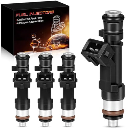 0280158205 Fuel Injectors Fits For:-Chevy Cruze 1.4L 2012 2013 2014 2015, Sonic 2012-2018, Trax 2013-2016, For:-Buick Encore 2013-2019 L4, Replacement FJ1150, 2173432, 62711 (Set of 4)