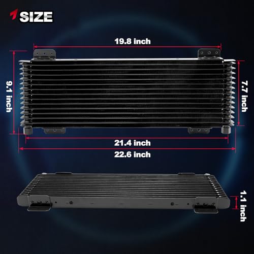 LPD47391 Low Pressure Drop Transmission Oil Cooler, 40,000 GVW, Black - color: Black