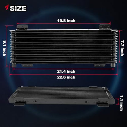 LPD47391 Low Pressure Drop Transmission Oil Cooler, 40,000 GVW, Black - color: Black