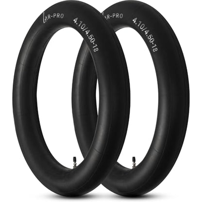 AR-PRO (2-Pack) 4.10/4.50-18" Heavy duty Dirt Bike Inner Tube with TR4 Straight Valve for 110/100-18,110/90-18,110/80-18,120/90-18,120/80-18,100/100-18 Motorycle Rear Tire - size: 4.10/4.50-18", TR4 Valve