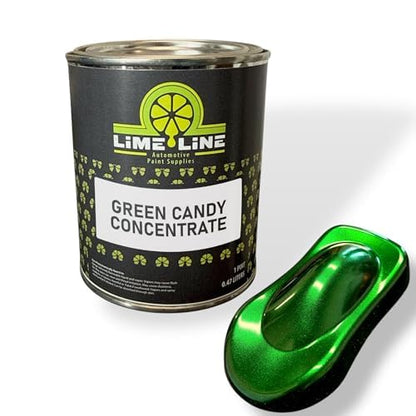 LiME LiNE Green Candy Concentrate, Automotive Solvent Based Transparent Paint over Pearls, Metal Flake and Metallics (1 Pint) - color: Green
