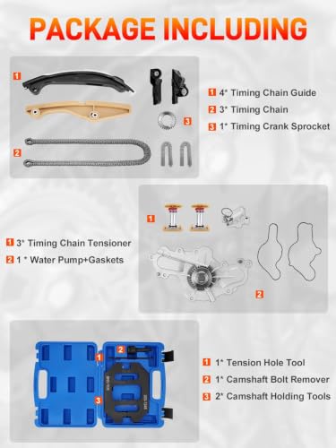 Timing Chain Kit with Water Pump & Camshaft Holding for 3.5L 3.7L V6