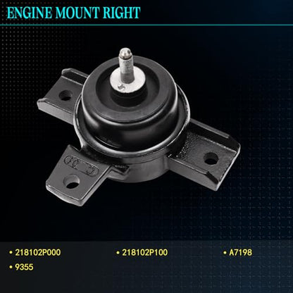Motor Mount Kit for 2011-2013 Sorento 2.4L 3.5L FWD - size: A7198 A71018 A7196 A7195