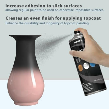 NADAMOO All Surface Primer Spray, Matte Black One-Part Epoxy Primer, 2 Can - color: Black, style: Pack of 2