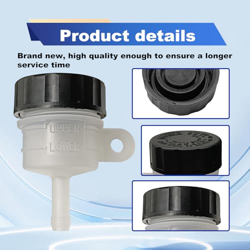 Pleoos Transparent Motorcycle Universal Master Cylinder Rear Brake Clutch Tank Fluid Oil Cup Reservoir Compatible With Polaris Sportsman Scrambler Outlaw Replace 1930854