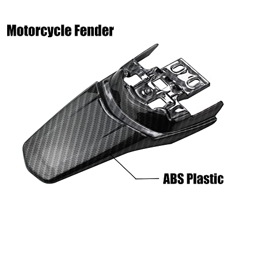 Motorcycle Imitation Carbon Fiber RACING Modified Extended Kit Rear Fender Mudguard Plastics Protector Tail Guard For Light Bee X S X160 X260 Electric Dirt Bike. - size: Carbon Fiber 2