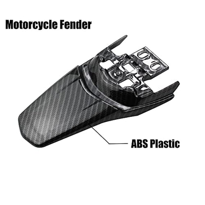 Motorcycle Imitation Carbon Fiber RACING Modified Extended Kit Rear Fender Mudguard Plastics Protector Tail Guard For Light Bee X S X160 X260 Electric Dirt Bike. - size: Carbon Fiber 2