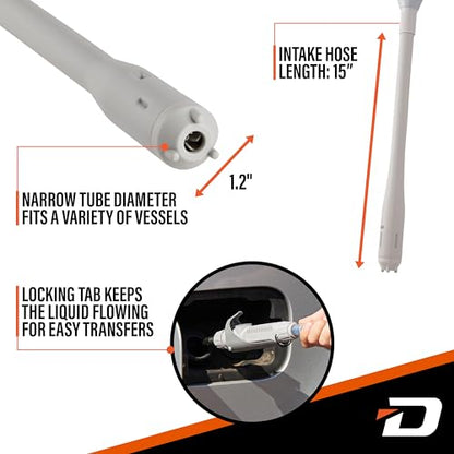 Deway Battery-Powered Stick Transfer Pump, Flow Control Nozzle, 39 In Hose - style: Hand-Trigger Nozzle