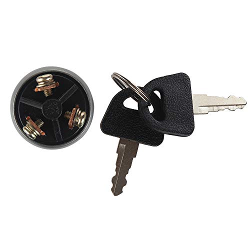 Ignition Starter Switch with 3 Position 3 Connection Terminal 2 Keys Replacement for Car, Moto, Tractor, Forklift, Truck, Scooter, Trailer, Agricultural,Modified Car Pit Quad Go Kart UTV Moped Buggy - color: JK423 (3 Terminal )