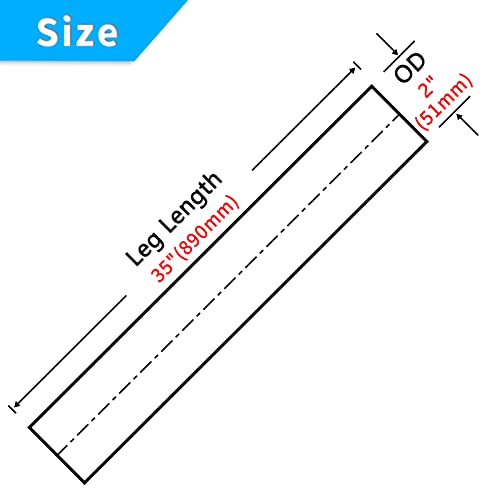 2 Inch Straight DIY Custom Mandrel Exhaust Pipe Tube Pipe, 35 Inch Length, 2'' OD Mandrel Straight Pipe, T304 Stainless Steel, Universal Fitment - 1PC - size: 2''OD-Straight-35''-1PC