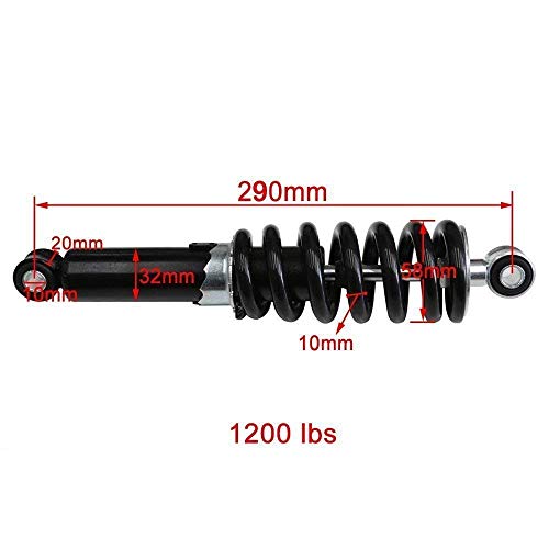 TDPRO 290mm 11.4'' Rear Shock Absorber Sensa Trac for Dirt Pit bikes ATV Load Suspension 1200lbs (290mm 11.4'') - size: 290mm 11.4''