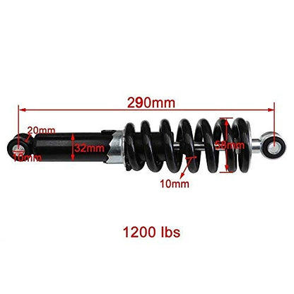 2 Pack of 290mm 11.4'' Rear Shock Absorber Suspension Sensa-Trac Load for Dirt Pit Bike Motorcycle 1200LBS - size: 290mm 11.4''