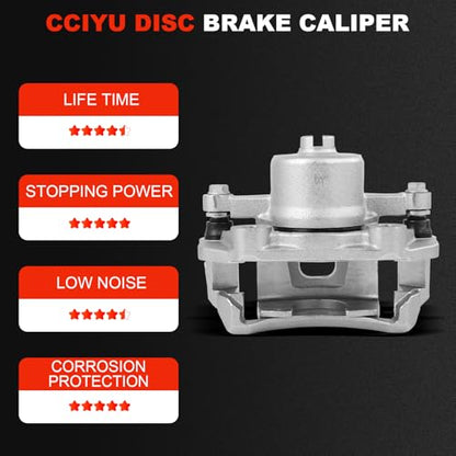 cciyu Front Right Disc Brake Caliper Assembly With Bracket 19B957A - size: Front Right[19B957A]
