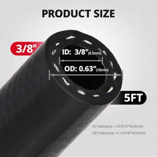 EVIL ENERGY 3/8" Transmission Oil Cooler Hose 5FT 250PSI SAE J1532 - size: 3/8 5FT