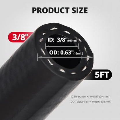 EVIL ENERGY 3/8" Transmission Oil Cooler Hose 5FT 250PSI SAE J1532 - size: 3/8 5FT