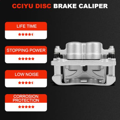 cciyu Front Right Disc Brake Caliper Assembly With Bracket 18B4860 - size: Front Right[18B4860]
