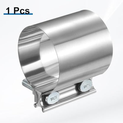 HARFINGTON Exhaust Clamp 3.07" Stainless Steel Lap Joint Band Clamp Exhaust Pipes Connection with M10x55.5 Screws for Car Muffler Elbow Pipes - size: 3.07 inch