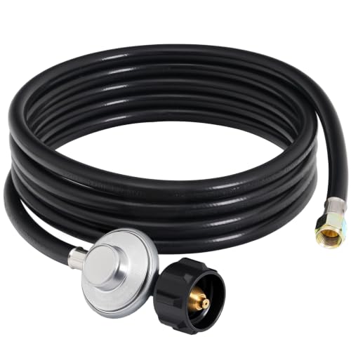 SHINESTAR 12 FT Propane Regulator with Hose, 3/8" Female Flare - size: 12 Feet
