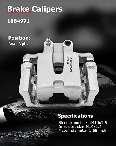 cciyu Rear Right Brake Caliper w/Bracket 18B4971 For Chrysler,For Dodge - size: Rear Right[18B4971]